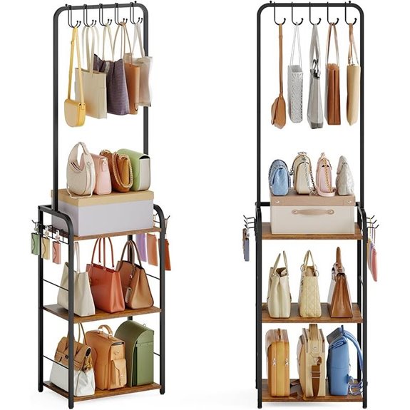 Floor-Standing Purse Organizer with Hanger