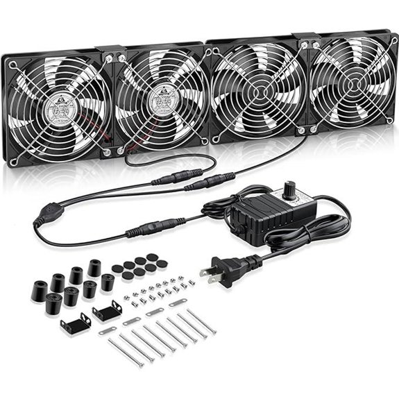 GDSTIME 4x120mm Fans with Speed Controller