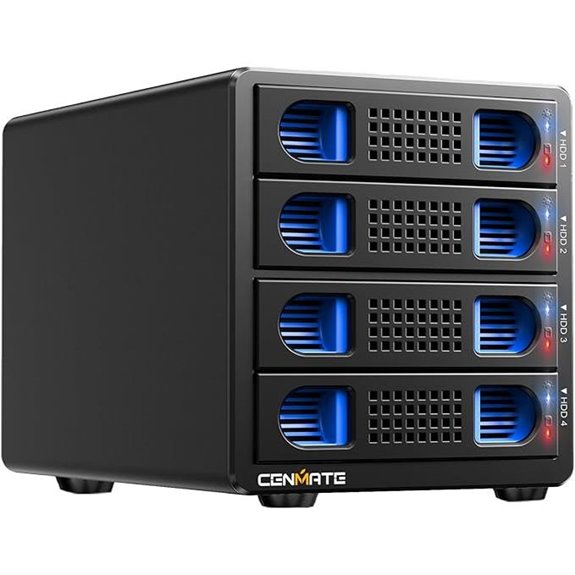 4 Bay RAID Hard Drive Enclosure with Cooling Fan