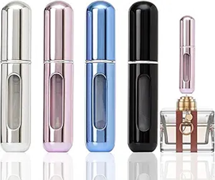 Mini Refillable Perfume Atomizer Bottle Set (4 Pack)