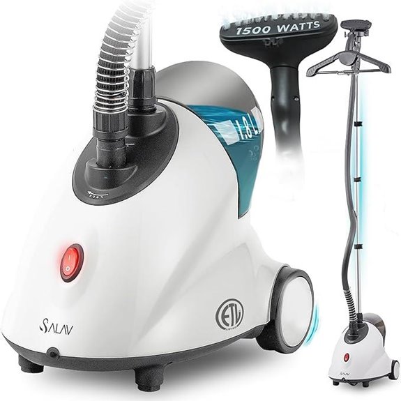 SALAV GS18 Full-Size Clothes Steamer with Wheels