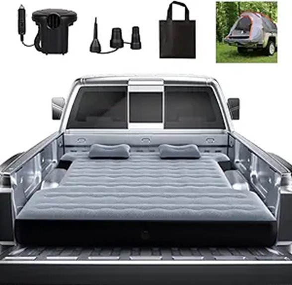 Camping Truck Bed Air Mattress for Full-Size Short Beds
