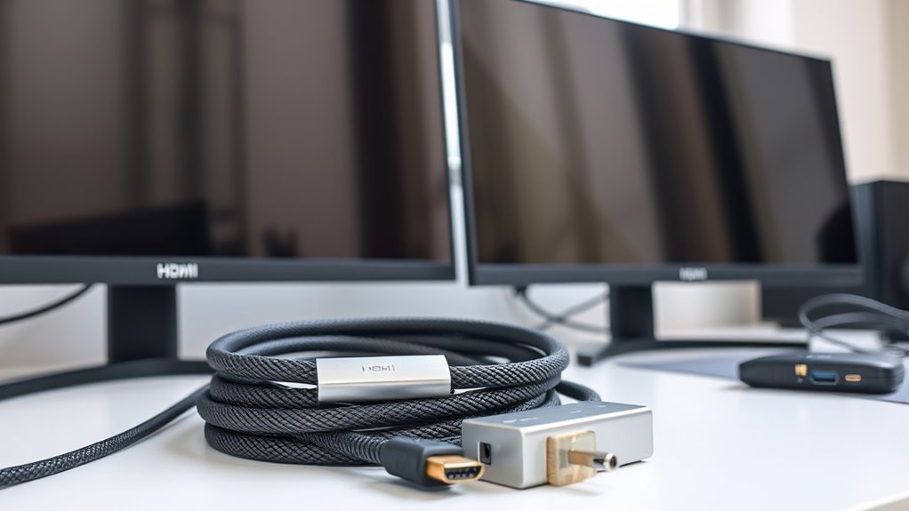 gather cables and safety measures