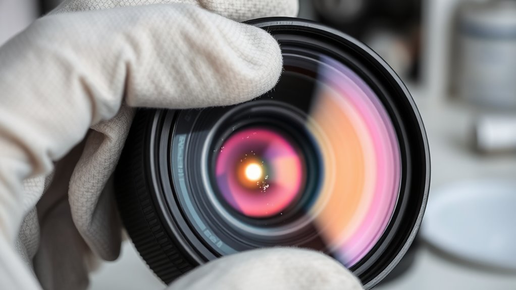 gentle careful lens cleaning