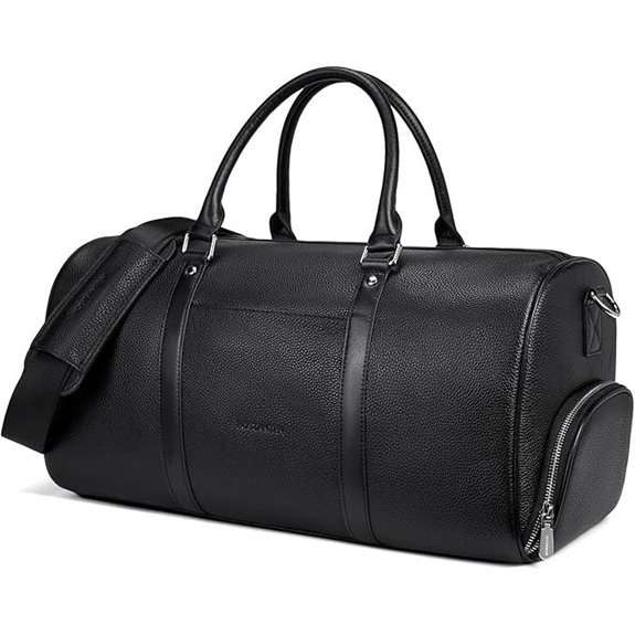 BOSTANTEN Genuine Leather Travel Duffel Bag for Men