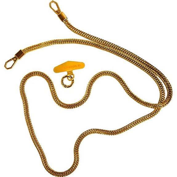 Crossbody Phone Chain Tether Gold Foxtail Anti-Theft