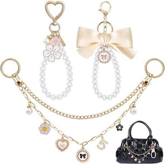 4-in-1 Gold Bag Charm Set for Handbags
