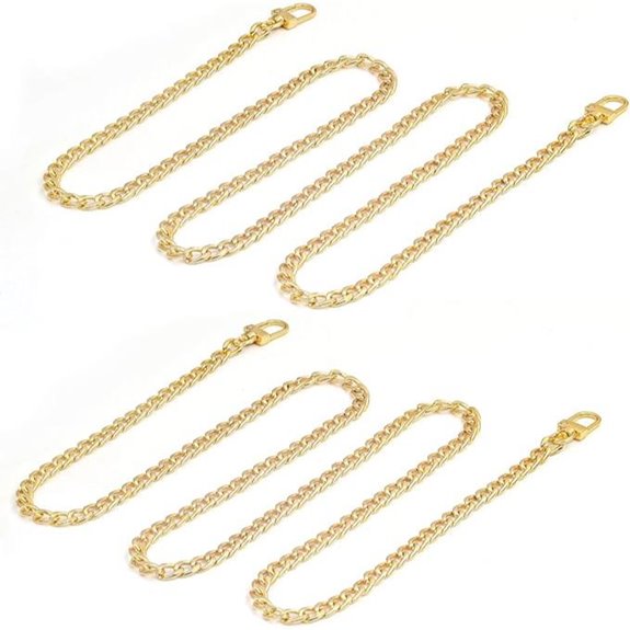 Shynek Gold Crossbody Bag Chain Strap (2-Pack)