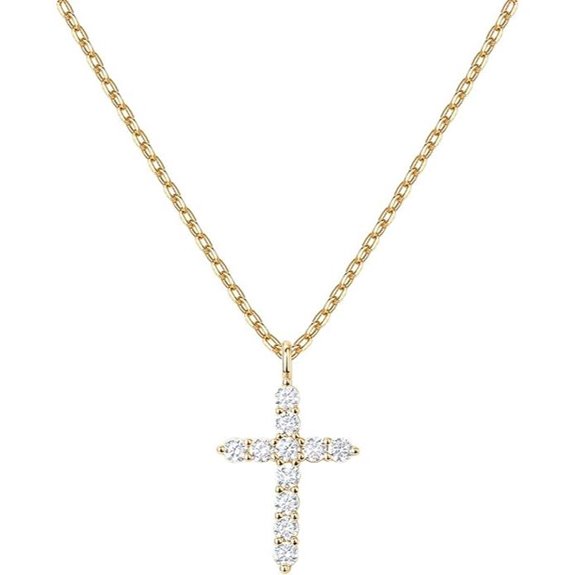 PAVOI Gold Plated Cross Necklace for Women