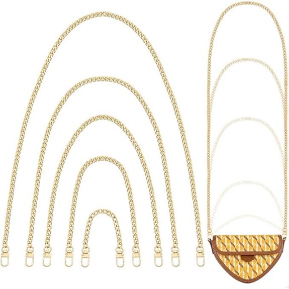 Shynek Gold Purse Chain Set for Crossbody Bags