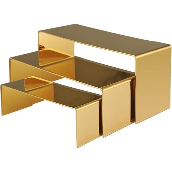 gold purse display risers