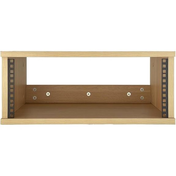 4U Wooden Desktop Studio Rack in Golden Oak