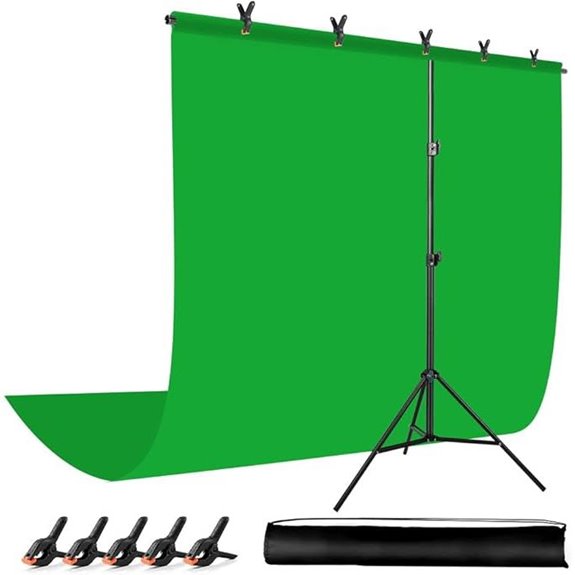 Green Screen Backdrop with Stand and Clamps