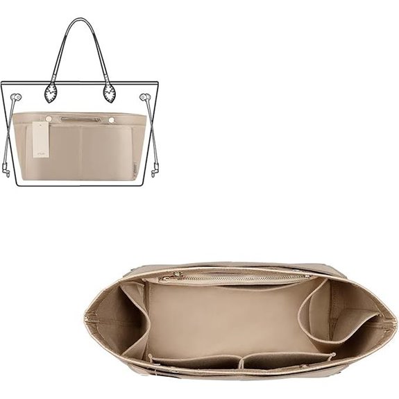ZTUJO Purse Organizer Insert for Handbag & Tote