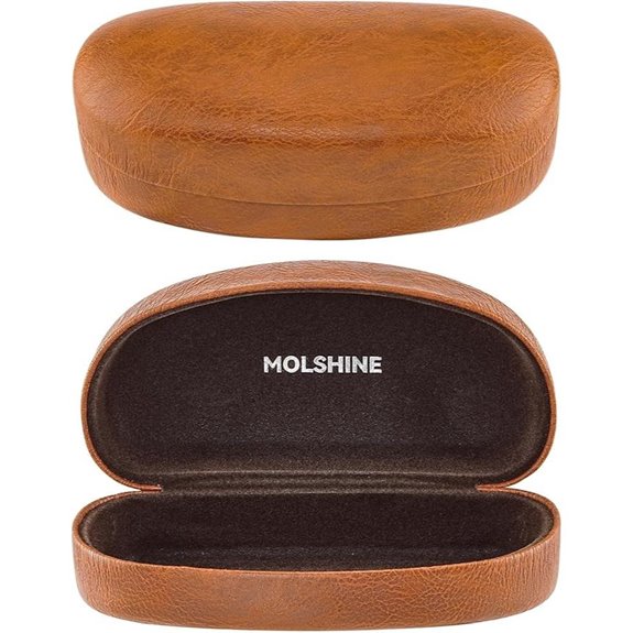 Molshine Hard Shell Glasses Case with Cleaning Cloth