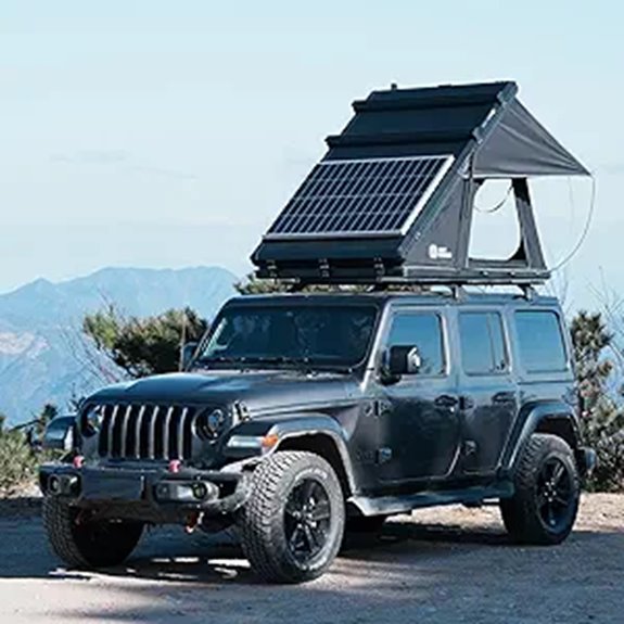 Hard Shell Rooftop Tent with Solar Panel