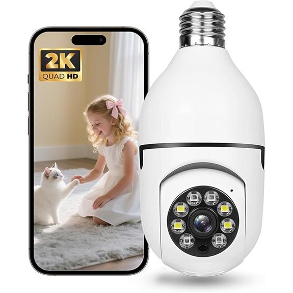 Hawkray 2K WiFi Security Camera with Night Vision