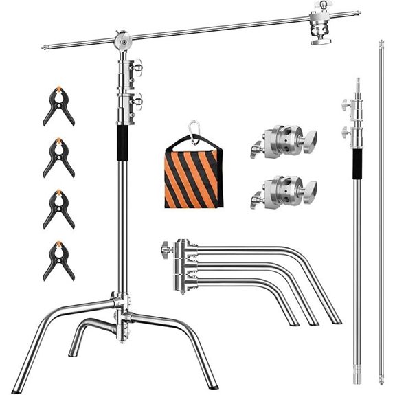 Heavy Duty 6.9ft C-Stand with Grip Head