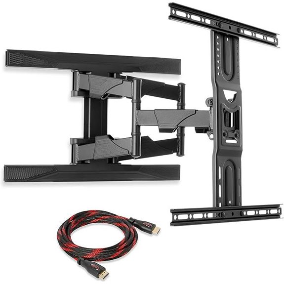 Heavy-Duty Full Motion TV Wall Mount with HDMI