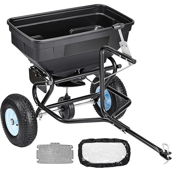 VEVOR Tow-Behind Broadcast Spreader (130LBS Capacity)
