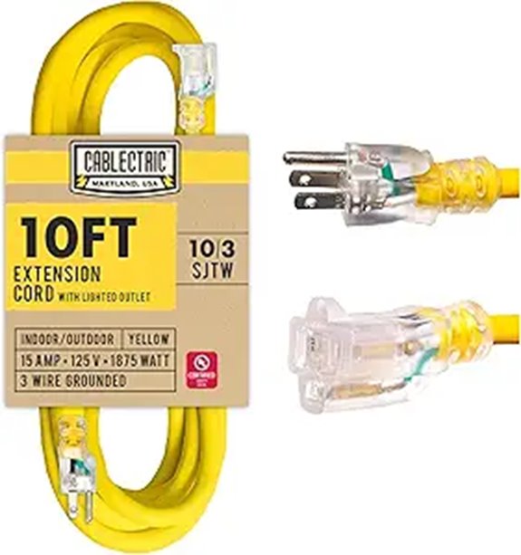10 Ft Heavy Duty Outdoor Extension Cord