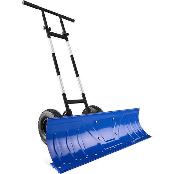 Best Choice 36in Heavy-Duty Snow Pusher with Wheels