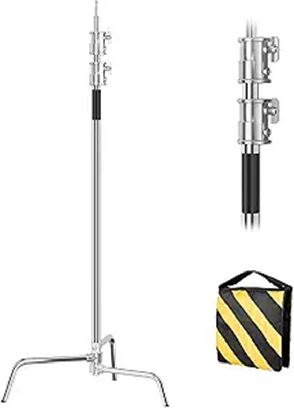 Heavy Duty C-Stand with 10.8ft Steel Pole