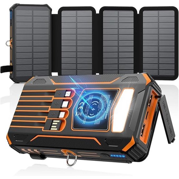 SOARAISE 48000mAh Solar Power Bank with Flashlight