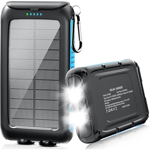 Solar Power Bank 49800mAh Waterproof Fast Charger