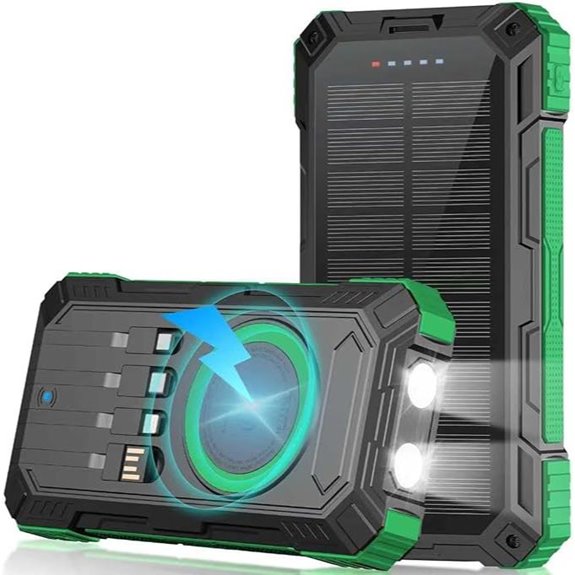 Solar Charger Power Bank 49800mAh with Wireless Charging