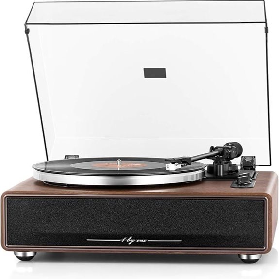 1BYONE High Fidelity Belt Drive Turntable with Built-in Speakers