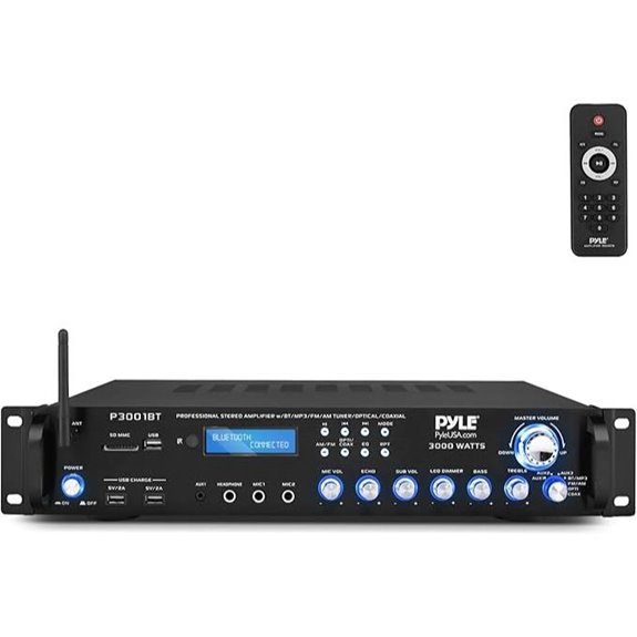 Pyle 3000W Bluetooth Multi-Channel Power Amplifier
