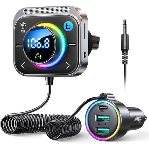 JOYROOM 66W Bluetooth Car Adapter with 3 Ports