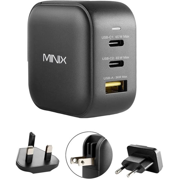 MINIX 66W Turbo GaN 3-Port Wall Charger