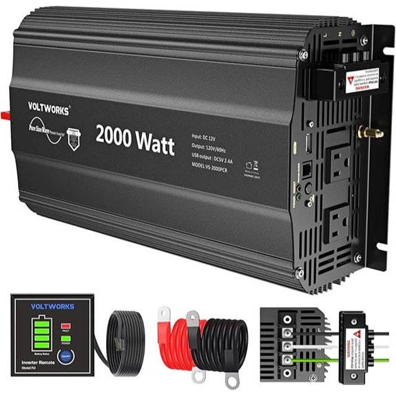 2000W Pure Sine Wave Inverter with Hardwire Terminal