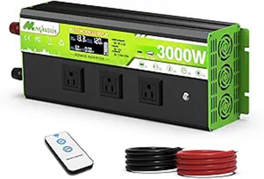 high power inverter with lcd