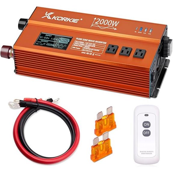 2000W Pure Sine Wave Inverter with USB and Outlets