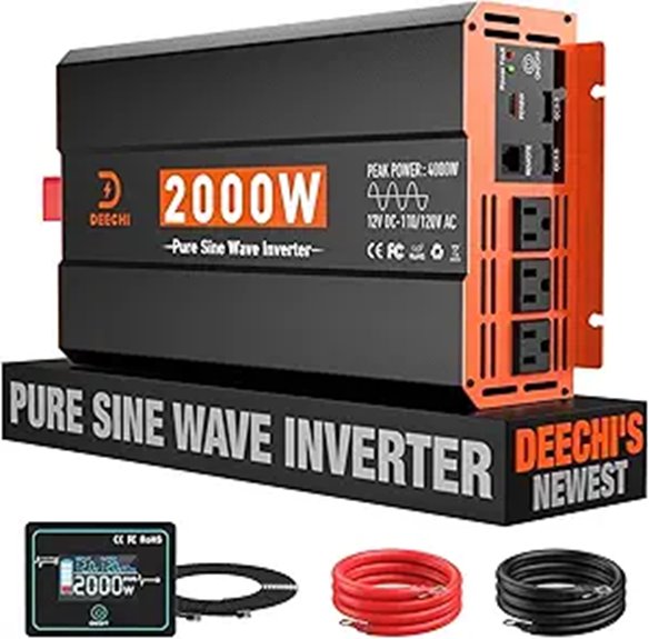2000W Pure Sine Wave Inverter with Ports and Remote