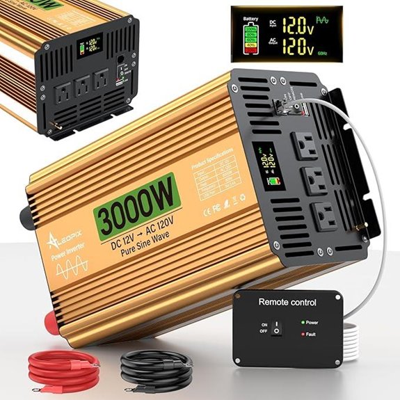 3000W Pure Sine Wave Inverter with USB & Remote