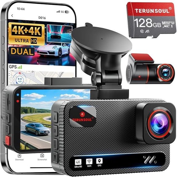 high resolution gps wifi dashcam