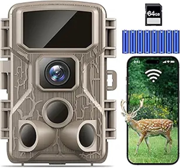 Trail Camera 4K WiFi 64MP with Night Vision