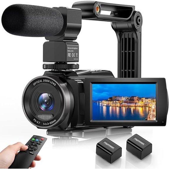 5K Vlogging Camera with 10X Zoom and Microphone