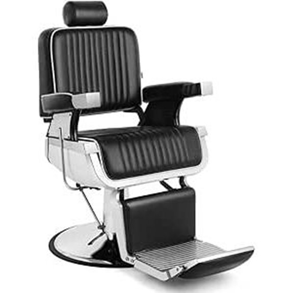 Barber Chair with Hydraulic Recline for Salons