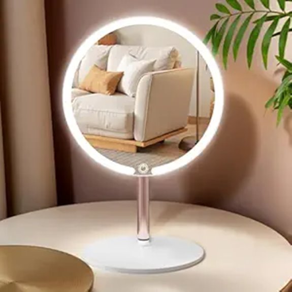 Makeup Mirror with Lights and Adjustable Brightness