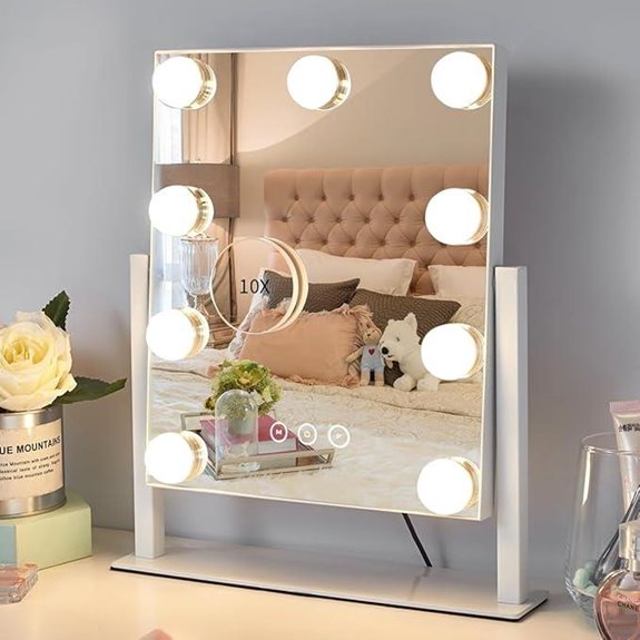 Lighted Vanity Mirror with 9 Dimmable Bulbs