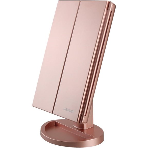 Deweisn Tri-Fold Lighted Vanity Mirror with LED