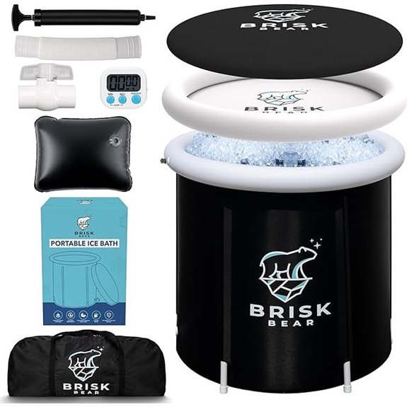 Brisk Bear Inflatable Ice Bath Tub with Timer