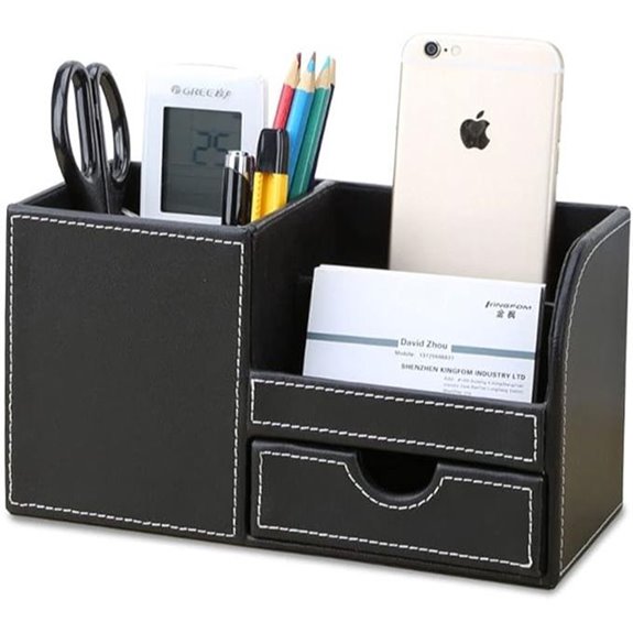 KINGFOM Desk Organizer with Drawer and Accessories