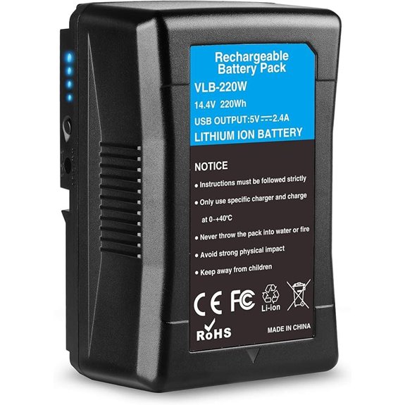 KUNLUN 220Wh V Mount Battery with D-TAP Ports