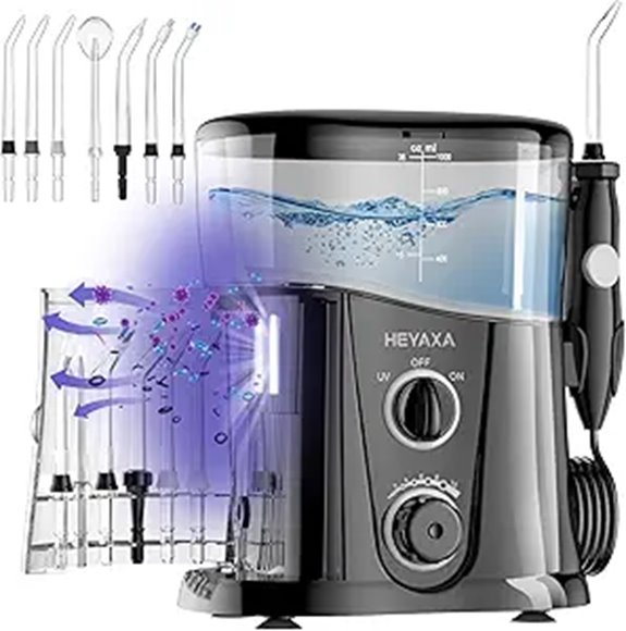 Water Dental Flosser with Large Capacity and UV Storage